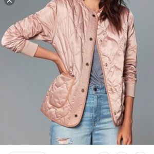 Abercrombie Blush Quilted Jacket
